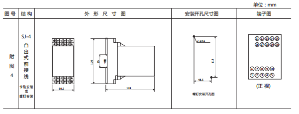 JY-1B/1電壓繼電器外形及開(kāi)孔尺寸2 JY-1B/1電壓繼電器外形及開(kāi)孔尺寸2