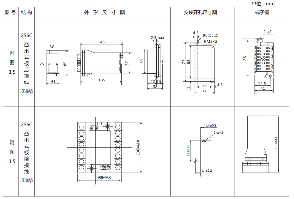 DZS-11CE/203延時中間繼電器外形及開孔尺寸