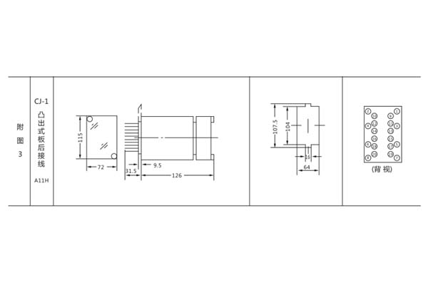 ZJC-2開孔尺寸圖 ZJC-2開孔尺寸圖