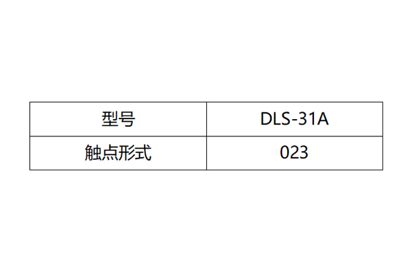 DLS-31A觸點形式圖 DLS-31A觸點形式圖